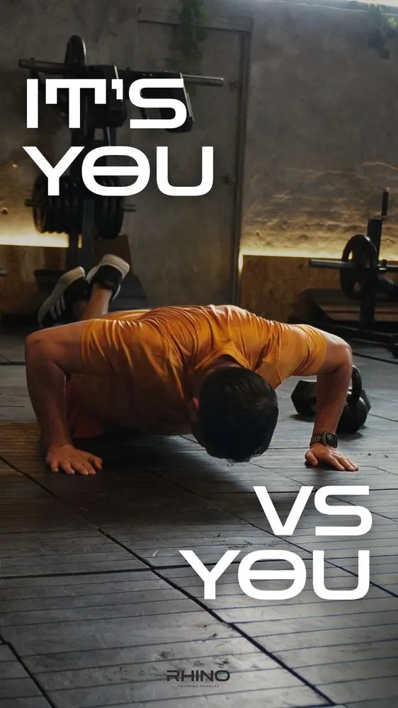 Historia de Rhino con el lema It’s you vs you sobre un ejercicio de piso